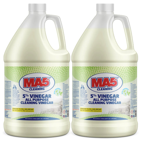 MA5X VINEGAR 5% All Purpose Cleaner (2 Gallons) – Eco-Friendly, Non-Toxic Multi-Surface Vinegar Solution