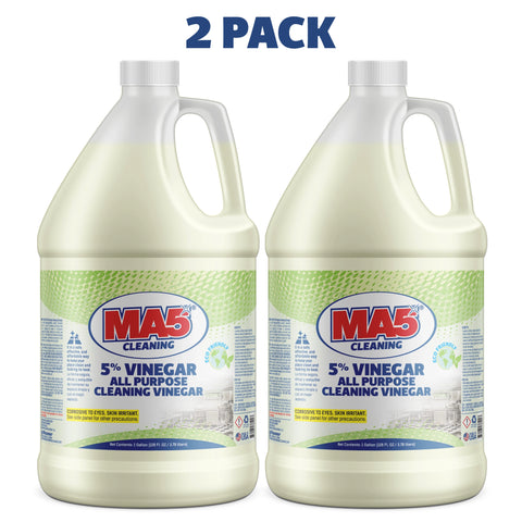 MA5X VINEGAR 5% All Purpose Cleaner (2 Gallons) – Eco-Friendly, Non-Toxic Multi-Surface Vinegar Solution