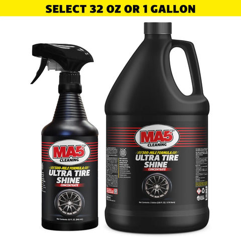 MA5X Ultra Tire Shine: Long-Lasting Non-Sling Wet Look Dressing