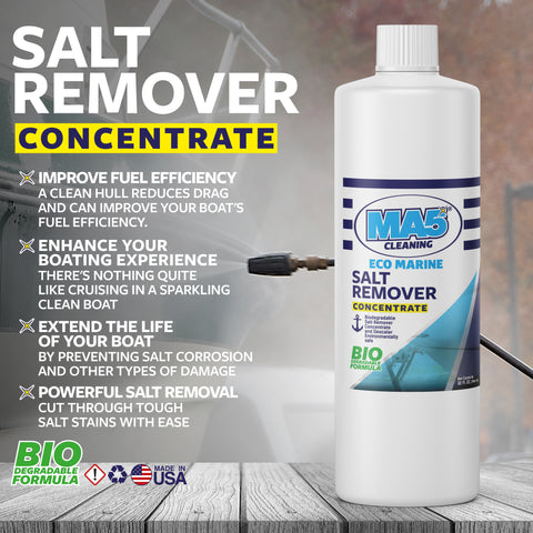 MA5X Salt Remover | Salt Cleaning Solution | Biodegradable and Concentrated | 32oz Bottle | Pack of 2