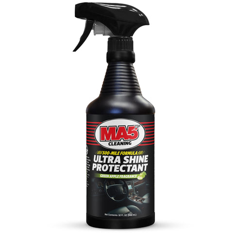 MA5X Ultra Shine Protectant - UV Resistant - Car Interior Protectant - Multi-Surface Cleaner with Green Apple Scent (Pack of 1, 32oz Bottle)