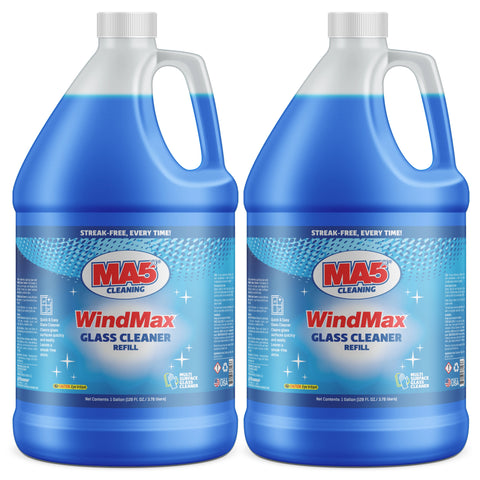 MA5x WindMax Glass Cleaner, Eco-Friendly, Streak-Free Multi-Surface Spray (Gallon, Pack of 2)