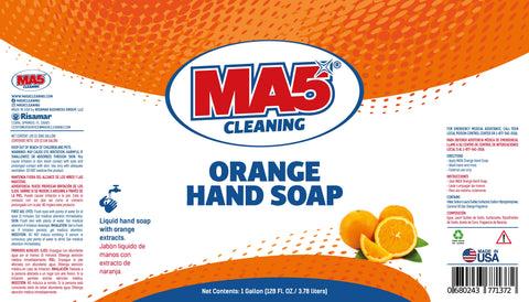 Orange Liquid Hand Soap Refill | Hand Cleaner with Orange Extract | Gallon | Pack of 1