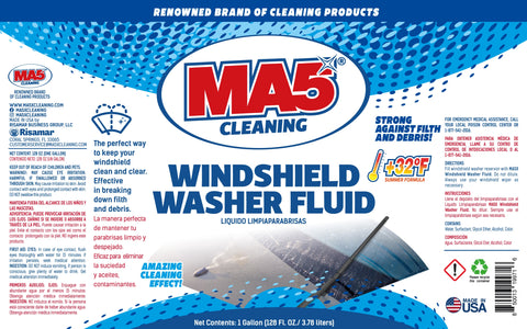 Windshield Washer Fluid Blue | 1 Gallon | Pack of 4
