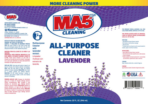 All Purpose Cleaner Lavender | Multipurpose Cleaner with Lavender Extracts | 32oz | Pack of 2