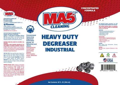 Heavy Duty Degreaser Industrial | 32 oz | Pack of 6