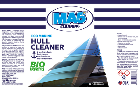 Boat Hull Cleaner | Stain and Rust Remover & Prevention | Biodegradable and Concentrated | 32oz Bottle | Pack of 1