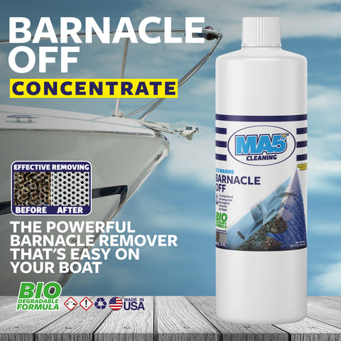 Barnacle Off | Remover and Cleaner for Boats | Biodegradable and Concentrated Formula | 32oz Bottle | Pack of 1