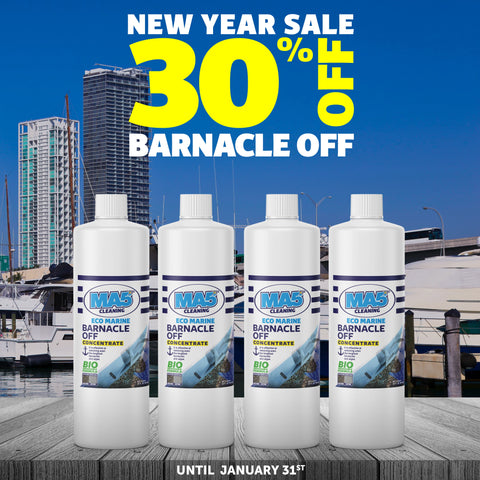 Barnacle Off | Remover and Cleaner for Boats | Biodegradable and Concentrated Formula | 32oz Bottle | Pack of 4