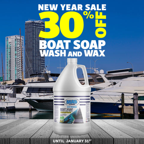 Boat Soap Wash and Wax | Biodegradable and Concentrated Formula | Heavy Duty and Fast Acting Boat Cleaner | Gallon | Pack of 1