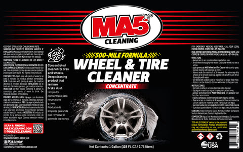 MA5X Wheel & Tire Cleaner - Concentrated, Brake Dust Remover (Pack of 1, Gallon)