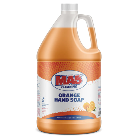 Orange Liquid Hand Soap Refill | Hand Cleaner with Orange Extract | Gallon | Pack of 4