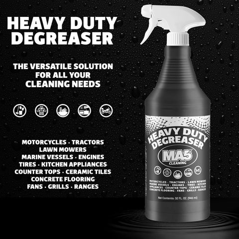 Heavy Duty Degreaser and Cleaner | Indoor and Outdoor Formula | 32oz Spray Bottle | Pack of 2