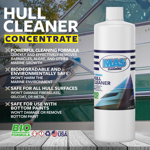 Boat Hull Cleaner | Stain and Rust Remover & Prevention | Biodegradable and Concentrated | 32oz Bottle | Pack of 1