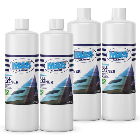 Boat Hull Cleaner | Stain and Rust Remover & Prevention | Biodegradable and Concentrated | 32oz Bottle | Pack of 4