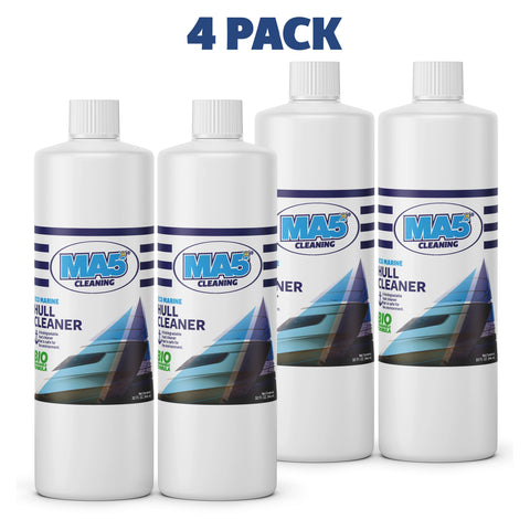 Boat Hull Cleaner | Stain and Rust Remover & Prevention | Biodegradable and Concentrated | 32oz Bottle | Pack of 4