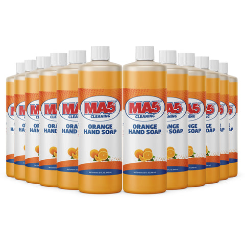 Orange Liquid Hand Soap Refill | Hand Cleaner with Orange Extract | 32oz Bottle | Pack of 12