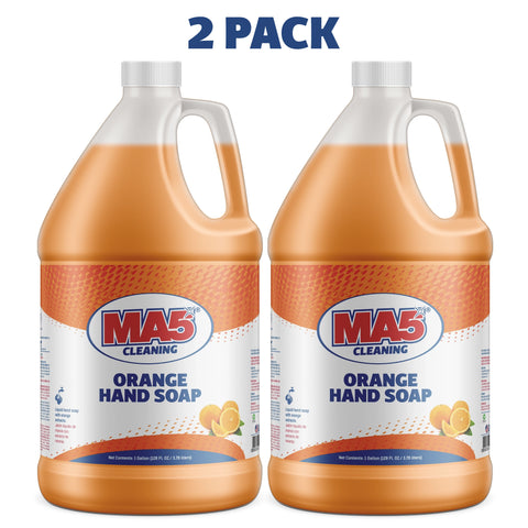 Orange Liquid Hand Soap Refill | Hand Cleaner with Orange Extract | Gallon | Pack of 2
