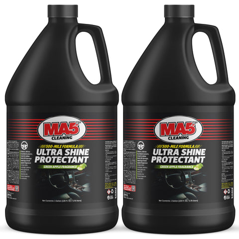 MA5X Ultra Shine Protectant - UV Resistant - Car Interior Protectant - Multi-Surface Cleaner with Green Apple Scent (Pack of 2, Gallon)
