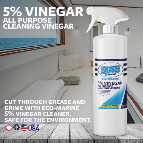 MA5X 5% Vinegar All-Purpose Cleaning Vinegar | Biodegradable & Safe Cleaner | Concentrate | 32oz Spray Bottle | Pack of 4